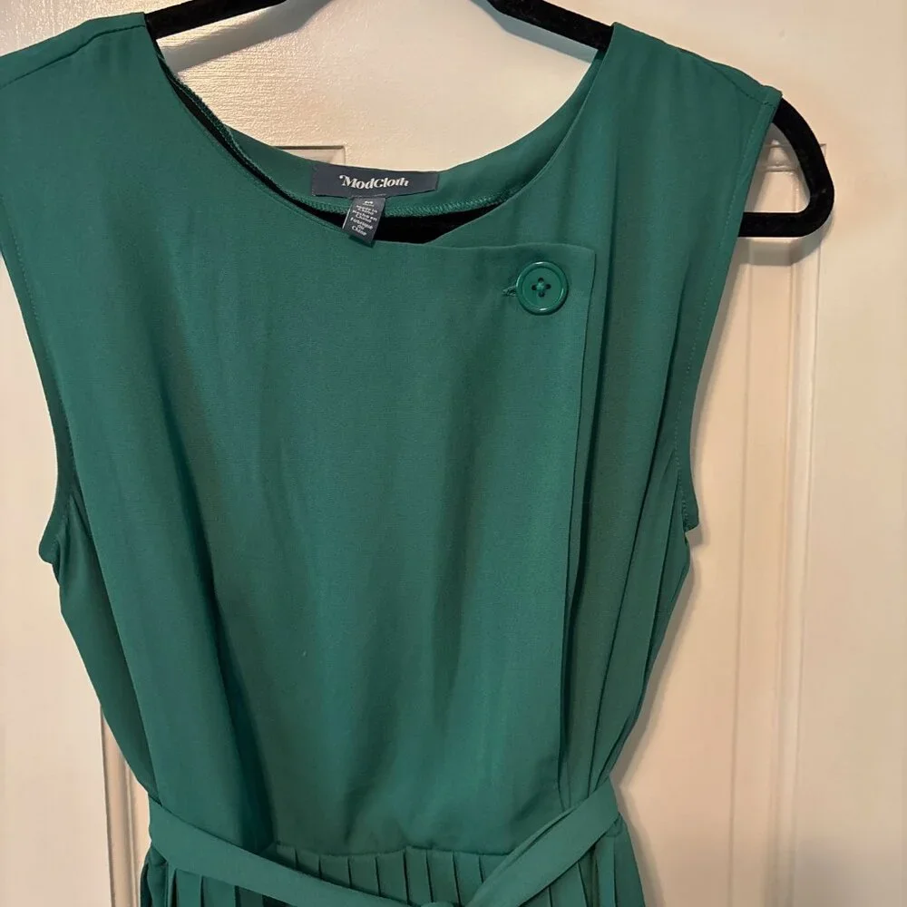 Teal Fit and Flare Cocktail Dress - Picture 3 of 6